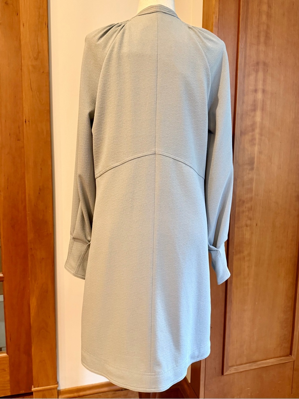 See By Chloé Dove Gray Tie-Neck Shift Dress - Picture 6 of 14